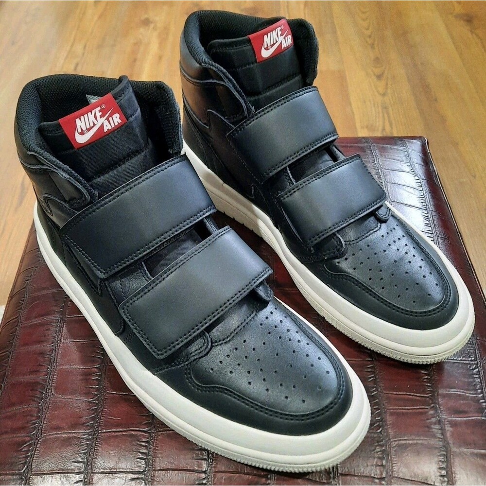 Nike Air Jordan Retro High Double Strap Black Sail Men’s Size 11 AQ7924-001 XLNT